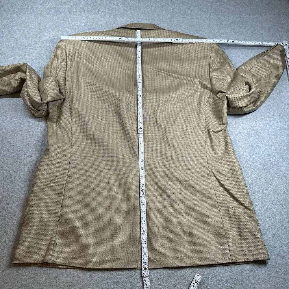 Polo University Ralph Lauren Vintage Silk/Wool Sport Coat Blazer 44R Beige NOTE